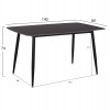 ΤΡΑΠΕΖΙ RAVEN HM18149.02 ΚΕΡΑΜΙΚΟ TOP ΑΝΘΡΑΚΙ ΜΑΡΜΑΡΟ-ΜΑΥΡΟ ΜΕΤΑΛΛΟ 140x80x74Υεκ.