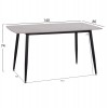 ΤΡΑΠΕΖΙ RAVEN HM18149.13 ΚΕΡΑΜΙΚΟ TOP ΓΚΡΙ ΜΑΡΜΑΡΟ-ΜΑΥΡΟ ΜΕΤΑΛΛΟ 140x80x74Υεκ.