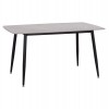 ΤΡΑΠΕΖΙ RAVEN HM18149.13 ΚΕΡΑΜΙΚΟ TOP ΓΚΡΙ ΜΑΡΜΑΡΟ-ΜΑΥΡΟ ΜΕΤΑΛΛΟ 140x80x74Υεκ.