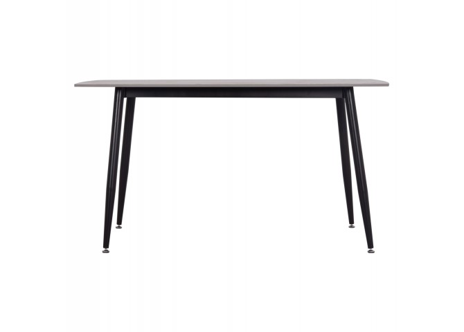 ΤΡΑΠΕΖΙ RAVEN HM18149.13 ΚΕΡΑΜΙΚΟ TOP ΓΚΡΙ ΜΑΡΜΑΡΟ-ΜΑΥΡΟ ΜΕΤΑΛΛΟ 140x80x74Υεκ.