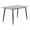 ΤΡΑΠΕΖΙ RAVEN HM18149.13 ΚΕΡΑΜΙΚΟ TOP ΓΚΡΙ ΜΑΡΜΑΡΟ-ΜΑΥΡΟ ΜΕΤΑΛΛΟ 140x80x74Υεκ.