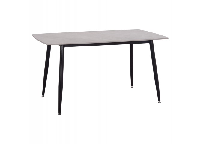 ΤΡΑΠΕΖΙ RAVEN HM18149.13 ΚΕΡΑΜΙΚΟ TOP ΓΚΡΙ ΜΑΡΜΑΡΟ-ΜΑΥΡΟ ΜΕΤΑΛΛΟ 140x80x74Υεκ.