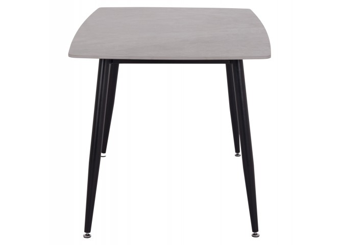 ΤΡΑΠΕΖΙ RAVEN HM18149.13 ΚΕΡΑΜΙΚΟ TOP ΓΚΡΙ ΜΑΡΜΑΡΟ-ΜΑΥΡΟ ΜΕΤΑΛΛΟ 140x80x74Υεκ.