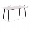 ΤΡΑΠΕΖΙ RAVEN HM18150.01 ΚΕΡΑΜΙΚΟ TOP ΛΕΥΚΟ ΜΑΡΜΑΡΟ-ΜΑΥΡΟ ΜΕΤΑΛΛΟ 160x80x74Υεκ.