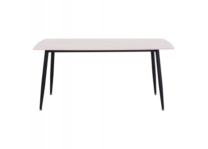 ΤΡΑΠΕΖΙ RAVEN HM18150.01 ΚΕΡΑΜΙΚΟ TOP ΛΕΥΚΟ ΜΑΡΜΑΡΟ-ΜΑΥΡΟ ΜΕΤΑΛΛΟ 160x80x74Υεκ.