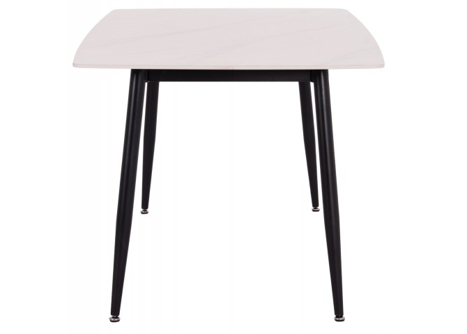 ΤΡΑΠΕΖΙ RAVEN HM18150.01 ΚΕΡΑΜΙΚΟ TOP ΛΕΥΚΟ ΜΑΡΜΑΡΟ-ΜΑΥΡΟ ΜΕΤΑΛΛΟ 160x80x74Υεκ.