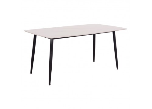 ΤΡΑΠΕΖΙ RAVEN HM18150.01 ΚΕΡΑΜΙΚΟ TOP ΛΕΥΚΟ ΜΑΡΜΑΡΟ-ΜΑΥΡΟ ΜΕΤΑΛΛΟ 160x80x74Υεκ.