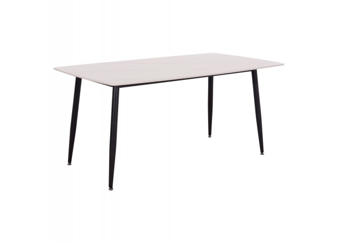 ΤΡΑΠΕΖΙ RAVEN HM18150.01 ΚΕΡΑΜΙΚΟ TOP ΛΕΥΚΟ ΜΑΡΜΑΡΟ-ΜΑΥΡΟ ΜΕΤΑΛΛΟ 160x80x74Υεκ.
