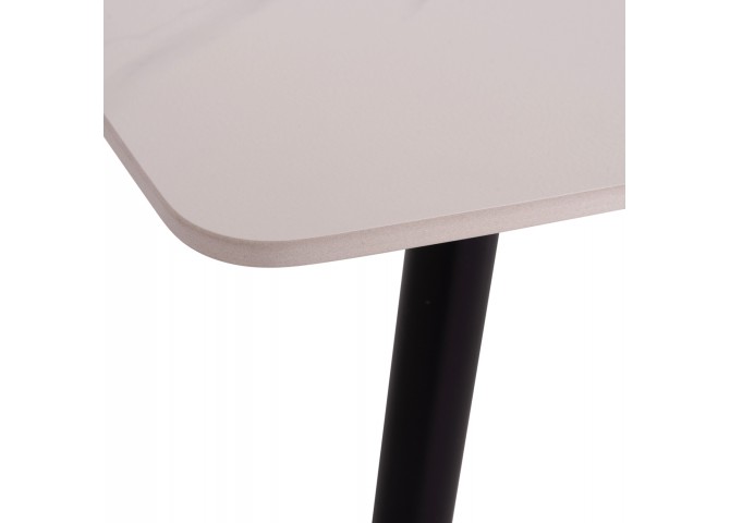 ΤΡΑΠΕΖΙ RAVEN HM18150.01 ΚΕΡΑΜΙΚΟ TOP ΛΕΥΚΟ ΜΑΡΜΑΡΟ-ΜΑΥΡΟ ΜΕΤΑΛΛΟ 160x80x74Υεκ.