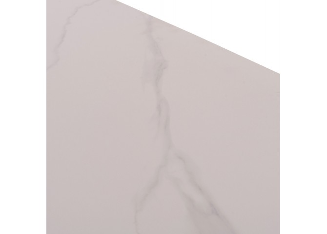ΤΡΑΠΕΖΙ RAVEN HM18150.01 ΚΕΡΑΜΙΚΟ TOP ΛΕΥΚΟ ΜΑΡΜΑΡΟ-ΜΑΥΡΟ ΜΕΤΑΛΛΟ 160x80x74Υεκ.