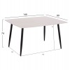 ΤΡΑΠΕΖΙ RAVEN HM18149.01 ΚΕΡΑΜΙΚΟ TOP ΜΕ ΟΨΗ ΛΕΥΚΟ ΜΑΡΜΑΡΟ 140x80x74Υεκ.