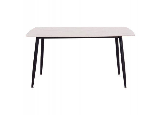 ΤΡΑΠΕΖΙ RAVEN HM18149.01 ΚΕΡΑΜΙΚΟ TOP ΜΕ ΟΨΗ ΛΕΥΚΟ ΜΑΡΜΑΡΟ 140x80x74Υεκ.