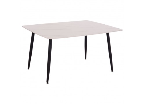ΤΡΑΠΕΖΙ RAVEN HM18149.01 ΚΕΡΑΜΙΚΟ TOP ΜΕ ΟΨΗ ΛΕΥΚΟ ΜΑΡΜΑΡΟ 140x80x74Υεκ.