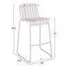 ΣΚΑΜΠΟ ΜΠΑΡ ΑΛΟΥΜΙΝΙΟΥ RACHEL HM6341.02 ΛΕΥΚΟ 47x56,5x98,5Υεκ.