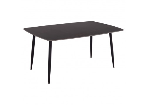 ΤΡΑΠΕΖΙ RAVEN HM18150.02 ΚΕΡΑΜΙΚΟ TOP ΜΕ ΟΨΗ ΜΑΥΡΟ ΜΑΡΜΑΡΟ 160x80x74Υεκ.