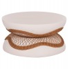 ΤΡΑΠΕΖΙ ΣΑΛΟΝΙΟΥ ANNA HM18157.02 FIBER CEMENT ΛΕΥΚΟ-ΦΥΣΙΚΟ RATTAN--Φ92x44.5Υεκ