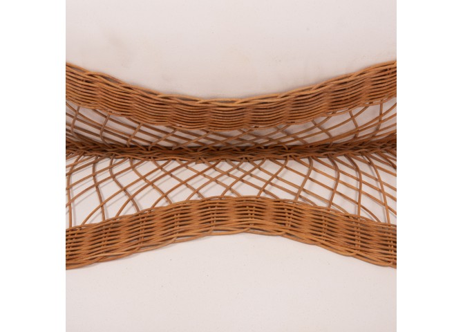 ΤΡΑΠΕΖΙ ΣΑΛΟΝΙΟΥ ANNA HM18157.02 FIBER CEMENT ΛΕΥΚΟ-ΦΥΣΙΚΟ RATTAN--Φ92x44.5Υεκ