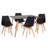 ΣΕΤ ΤΡΑΠΕΖΑΡΙΑΣ 5ΤΜΧ VEGAS HM21185 MDF TOP ΣΕ ΜΑΥΡΟ--ΠΟΔΙΑ ΟΞΙΑΣ
