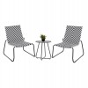 ΣΕΤ LOUNGE 3TMX ΕΞ.ΧΩΡΟΥ PONY HM21193 ΜΕΤΑΛΛΟ ΣΕ ΓΚΡΙ--ΣΥΝΘ.RATTAN ΣΕ ΛΕΥΚΟ-ΜΑΥΡΟ