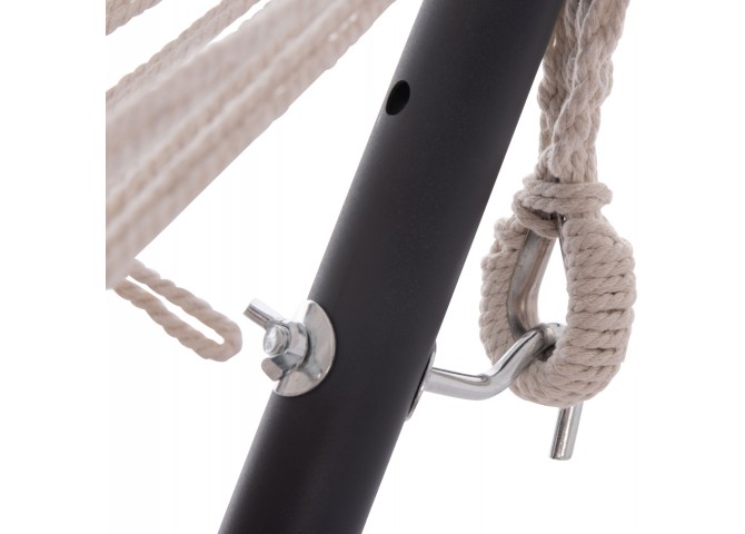 ΑΙΩΡΑ CRAVE HM6304.02 ΑΝΘΡΑΚΙ ΜΕΤΑΛΛΙΚΟΣ ΣΚΕΛΕΤΟΣ--ΜΠΕΖ ΥΦΑΣΜΑ 265x93x105Υεκ