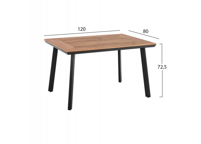 ΣΕΤ ΤΡΑΠΕΖΑΡΙΑΣ TABER HM21197 ΤΡΑΠΕΖΙ & 4 ΠΟΛΥΘΡΟΝΕΣ-ΑΛΟΥΜΙΝΙΟ & POLYWOOD-ΑΝΘΡΑΚΙ