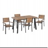 ΣΕΤ ΤΡΑΠΕΖΑΡΙΑΣ TABER HM21197 ΤΡΑΠΕΖΙ & 4 ΠΟΛΥΘΡΟΝΕΣ-ΑΛΟΥΜΙΝΙΟ & POLYWOOD-ΑΝΘΡΑΚΙ