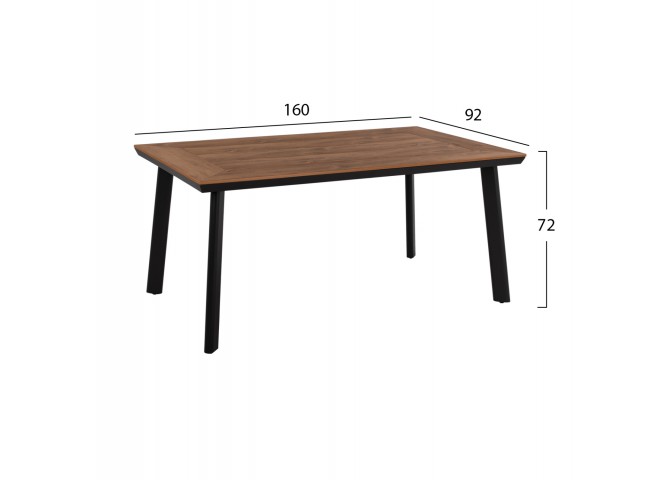 ΣΕΤ ΤΡΑΠΕΖΑΡΙΑΣ TABER HM21198 ΤΡΑΠΕΖΙ & 6 ΠΟΛΥΘΡΟΝΕΣ-ΑΛΟΥΜΙΝΙΟ & POLYWOOD-ΑΝΘΡΑΚΙ