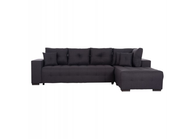 ΓΩΝΙΑΚΟΣ ΚΑΝΑΠΕΣ-ΚΡΕΒΑΤΙ ΜΕ ΑΠΟΘ.ΧΩΡΟ TRENDSTON HM3302.01R ΓΚΡΙ ΥΦΑΣΜΑ 298x177x95Υεκ
