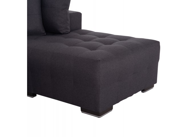 ΓΩΝΙΑΚΟΣ ΚΑΝΑΠΕΣ-ΚΡΕΒΑΤΙ ΜΕ ΑΠΟΘ.ΧΩΡΟ TRENDSTON HM3302.01R ΓΚΡΙ ΥΦΑΣΜΑ 298x177x95Υεκ
