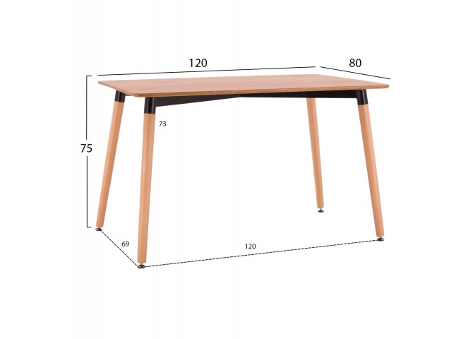 ΣΕΤ ΤΡΑΠΕΖΑΡΙΑΣ 5ΤΜΧ VEGAS HM21180 MDF TOP ΣΕ ΦΥΣΙΚΟ--ΥΦΑΣΜΑ ΜΠΕΖ