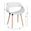 ΣΕΤ ΤΡΑΠΕΖΑΡΙΑΣ 5ΤΜΧ MAGGIE HM21186 MDF TOP & ΠΟΛΥΠΡΟΠΥΛΕΝΙΟ ΣΕ ΛΕΥΚΟ ΧΡΩΜΑ