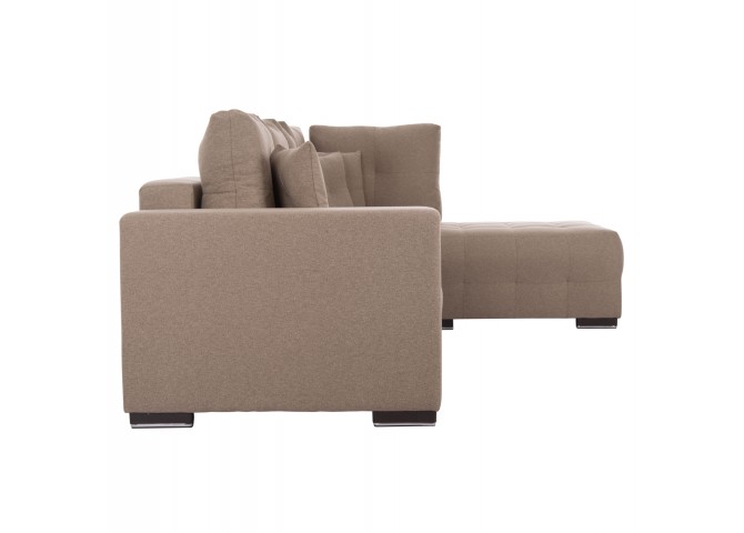 ΓΩΝΙΑΚΟΣ ΚΑΝΑΠΕΣ-ΚΡΕΒΑΤΙ ΜΕ ΑΠΟΘ.ΧΩΡΟ TRENDSTON HM3302.03R ΜΠΕΖ ΥΦΑΣΜΑ 298x177x95Υεκ