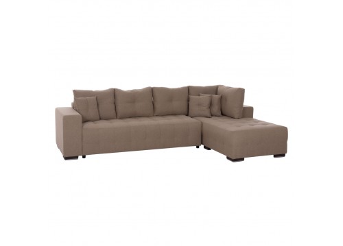 ΓΩΝΙΑΚΟΣ ΚΑΝΑΠΕΣ-ΚΡΕΒΑΤΙ ΜΕ ΑΠΟΘ.ΧΩΡΟ TRENDSTON HM3302.03R ΜΠΕΖ ΥΦΑΣΜΑ 298x177x95Υεκ
