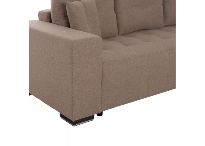 ΓΩΝΙΑΚΟΣ ΚΑΝΑΠΕΣ-ΚΡΕΒΑΤΙ ΜΕ ΑΠΟΘ.ΧΩΡΟ TRENDSTON HM3302.03R ΜΠΕΖ ΥΦΑΣΜΑ 298x177x95Υεκ