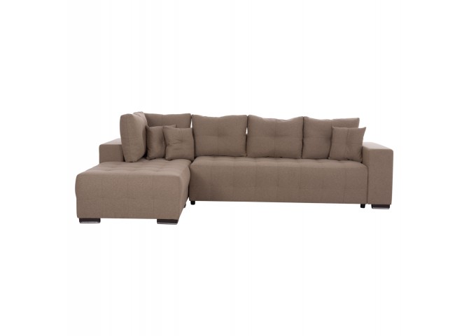 ΓΩΝΙΑΚΟΣ ΚΑΝΑΠΕΣ-ΚΡΕΒΑΤΙ ΜΕ ΑΠΟΘ.ΧΩΡΟ TRENDSTON HM3302.03L ΜΠΕΖ ΥΦΑΣΜΑ 298x177x95Υεκ