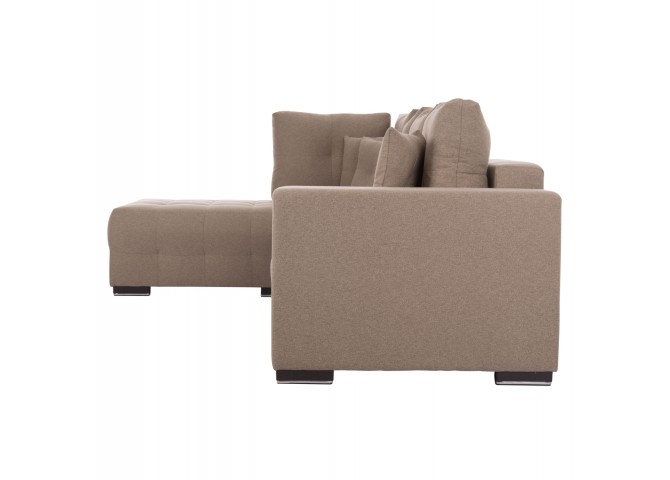 ΓΩΝΙΑΚΟΣ ΚΑΝΑΠΕΣ-ΚΡΕΒΑΤΙ ΜΕ ΑΠΟΘ.ΧΩΡΟ TRENDSTON HM3302.03L ΜΠΕΖ ΥΦΑΣΜΑ 298x177x95Υεκ