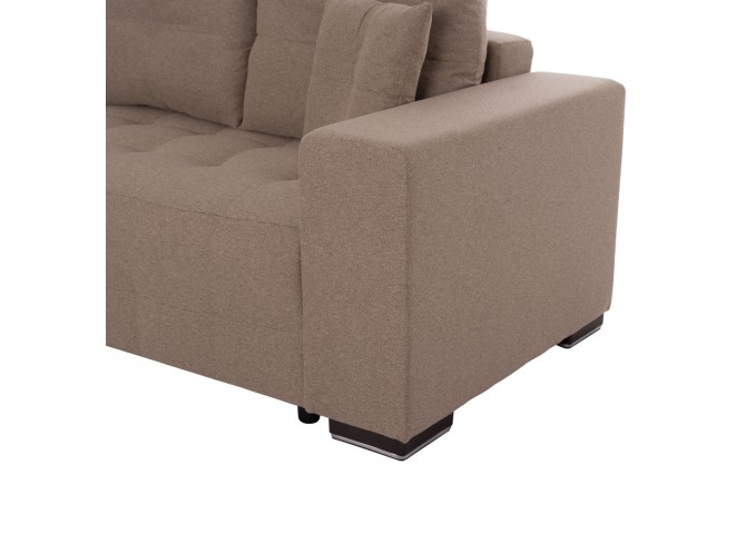 ΓΩΝΙΑΚΟΣ ΚΑΝΑΠΕΣ-ΚΡΕΒΑΤΙ ΜΕ ΑΠΟΘ.ΧΩΡΟ TRENDSTON HM3302.03L ΜΠΕΖ ΥΦΑΣΜΑ 298x177x95Υεκ