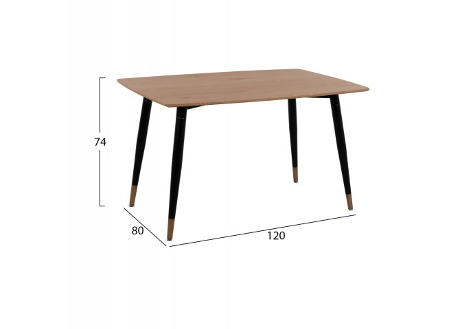 ΣΕΤ ΤΡΑΠΕΖΑΡΙΑΣ 5ΤΜΧ ALIZA HM11196.01 MDF TOP-ΒΕΛΟΥΔΟ ΓΚΡΙ & ΜΕΤΑΛΛΟ ΜΑΥΡΟ