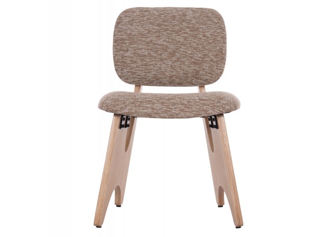 ΚΑΡΕΚΛΑ ΤΡΑΠΕΖΑΡΙΑΣ BELLISI HM18248.01 ΚΑΦΕ ΥΦΑΣΜΑ-PLYWOOD ΧΡΩΜΑ ΔΡΥΟΣ 53x56x78Υεκ.