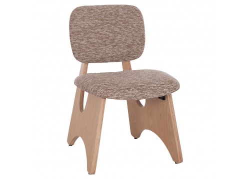ΚΑΡΕΚΛΑ ΤΡΑΠΕΖΑΡΙΑΣ BELLISI HM18248.01 ΚΑΦΕ ΥΦΑΣΜΑ-PLYWOOD ΧΡΩΜΑ ΔΡΥΟΣ 53x56x78Υεκ.
