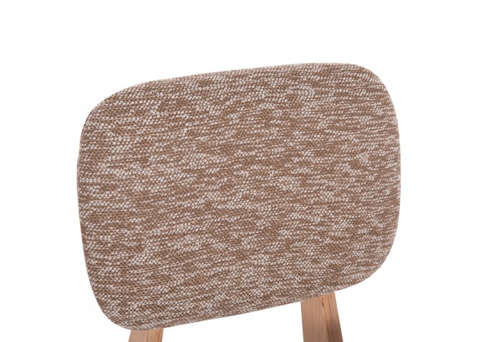 ΚΑΡΕΚΛΑ ΤΡΑΠΕΖΑΡΙΑΣ BELLISI HM18248.01 ΚΑΦΕ ΥΦΑΣΜΑ-PLYWOOD ΧΡΩΜΑ ΔΡΥΟΣ 53x56x78Υεκ.