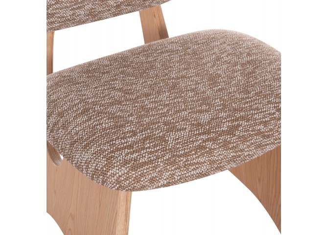 ΚΑΡΕΚΛΑ ΤΡΑΠΕΖΑΡΙΑΣ BELLISI HM18248.01 ΚΑΦΕ ΥΦΑΣΜΑ-PLYWOOD ΧΡΩΜΑ ΔΡΥΟΣ 53x56x78Υεκ.