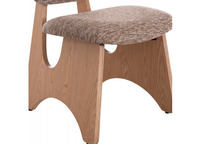 ΚΑΡΕΚΛΑ ΤΡΑΠΕΖΑΡΙΑΣ BELLISI HM18248.01 ΚΑΦΕ ΥΦΑΣΜΑ-PLYWOOD ΧΡΩΜΑ ΔΡΥΟΣ 53x56x78Υεκ.
