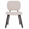 ΚΑΡΕΚΛΑ ΤΡΑΠΕΖΑΡΙΑΣ BELLISI HM18248.02 ΕΚΡΟΥ ΥΦΑΣΜΑ-PLYWOOD ΣΕ ΜΑΥΡΟ 53x56x78Υεκ.