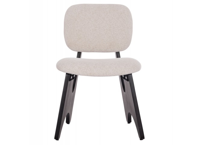 ΚΑΡΕΚΛΑ ΤΡΑΠΕΖΑΡΙΑΣ BELLISI HM18248.02 ΕΚΡΟΥ ΥΦΑΣΜΑ-PLYWOOD ΣΕ ΜΑΥΡΟ 53x56x78Υεκ.