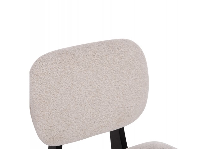 ΚΑΡΕΚΛΑ ΤΡΑΠΕΖΑΡΙΑΣ BELLISI HM18248.02 ΕΚΡΟΥ ΥΦΑΣΜΑ-PLYWOOD ΣΕ ΜΑΥΡΟ 53x56x78Υεκ.