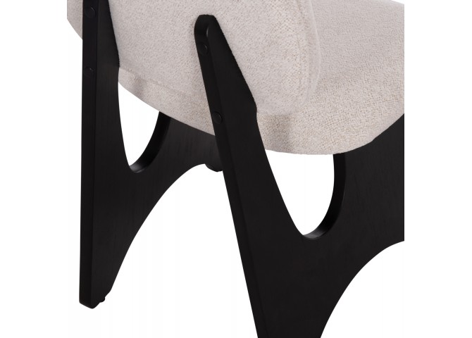 ΚΑΡΕΚΛΑ ΤΡΑΠΕΖΑΡΙΑΣ BELLISI HM18248.02 ΕΚΡΟΥ ΥΦΑΣΜΑ-PLYWOOD ΣΕ ΜΑΥΡΟ 53x56x78Υεκ.