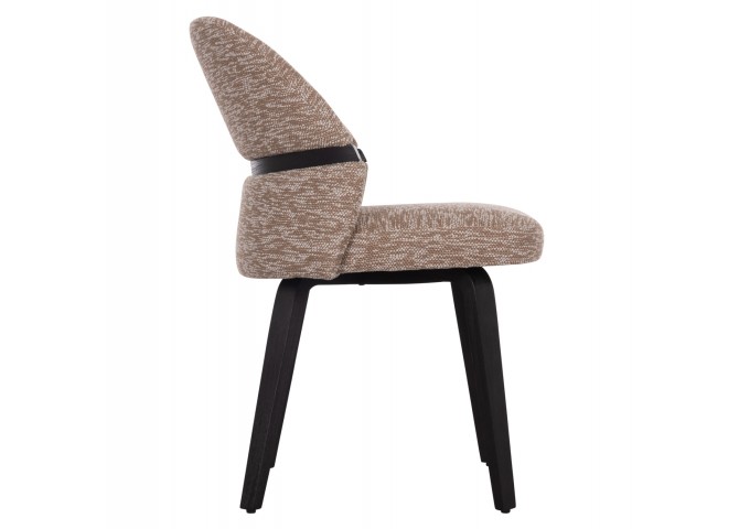 ΚΑΡΕΚΛΑ ΤΡΑΠΕΖΑΡΙΑΣ DEKKER HM18249.03 PLYWOOD ΜΑΥΡΟ--ΥΦΑΣΜΑ ΚΑΦΕ 50x60x80Υεκ.