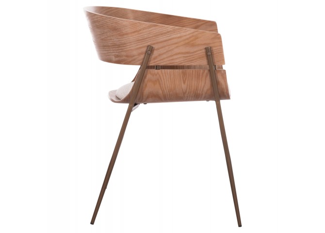 ΠΟΛΥΘΡΟΝΑ KRILL HM18254.01 PLYWOOD ΣΕ WHITEWASH--ΜΕΤΑΛΛΟ ΣΕ ΧΑΛΚΙΝΟ 55,5x55x72Υεκ.