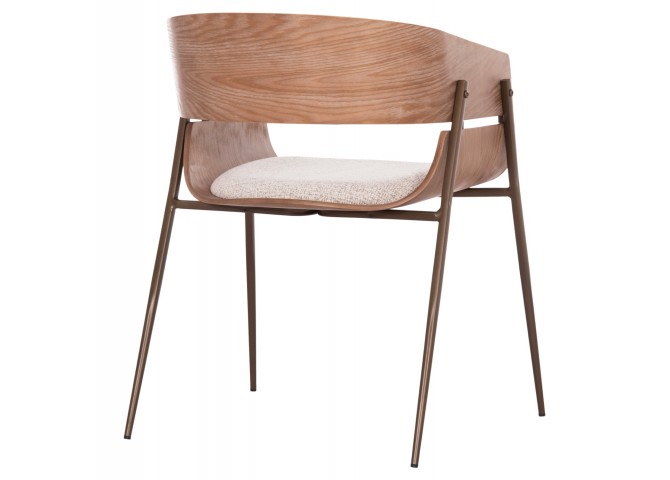 ΠΟΛΥΘΡΟΝΑ KRILL HM18254.01 PLYWOOD ΣΕ WHITEWASH--ΜΕΤΑΛΛΟ ΣΕ ΧΑΛΚΙΝΟ 55,5x55x72Υεκ.